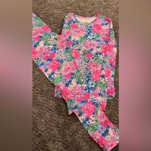 Lilly Pulitzer Kids Pajama Set - Pink and Blue Floral